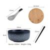6.5 Inch Japanese Ramen Bowl Set 1000ml Large Ceramic Noodle Bowl Microwave and Dishwasher Safe, Vintage Japanese Style Soup Bowl for Udon, Pho, Salad