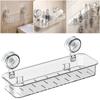 Wall Mounted Shower Organizer No Drilling Bathroom Organizer Suction Cup Bathroom Shelves Rack for Bathroom Storage & Home Decor