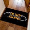 Dumbbell Fitness Equipment Door Mat Gym Enthusiasts Welcome Front Door Mat Anti-Slip Indoor Doormat Living Room Entrance Rug