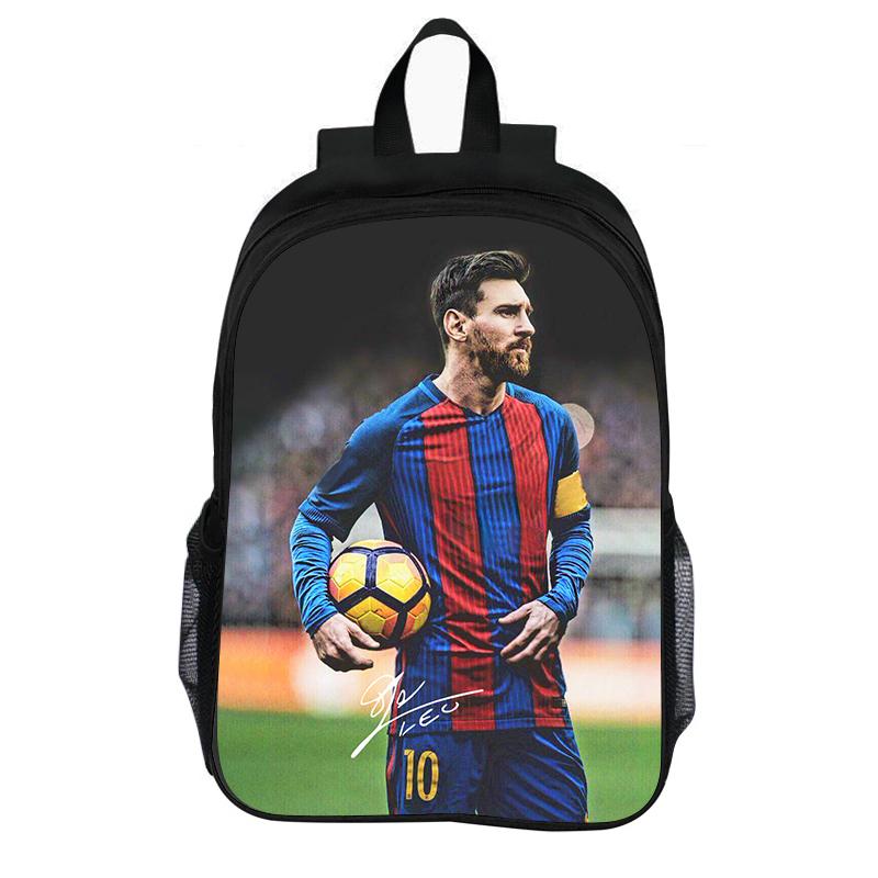 Zaino Scolastico M-Messi Stella del Calcio Rucksack Zainetto per Bambino Zaino Moda Zaino Sportivo Calcio Regalo per Bambini