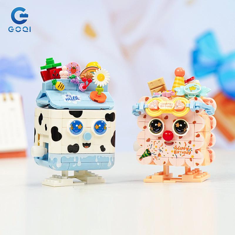 

Takasaki 3048-3049 Compatible Happy Cookie Milk Ornament Building Blocks for Kids
