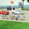 HO gauge 20 bicycle models and 4 parking racks bicycle railway model layout diorama supplies C8702 1/87