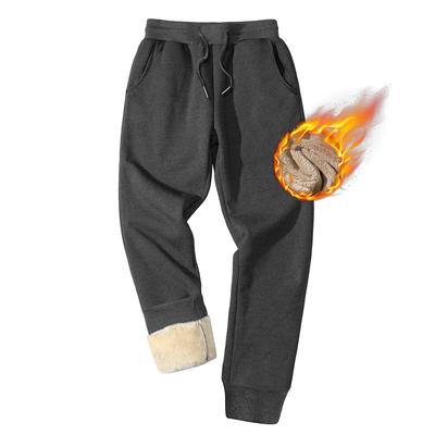 Fleece Lined Sweatpants Mens Thicken Warm Winter Pants Outdoor Hiking Running Athletic Joggers Male Trousers