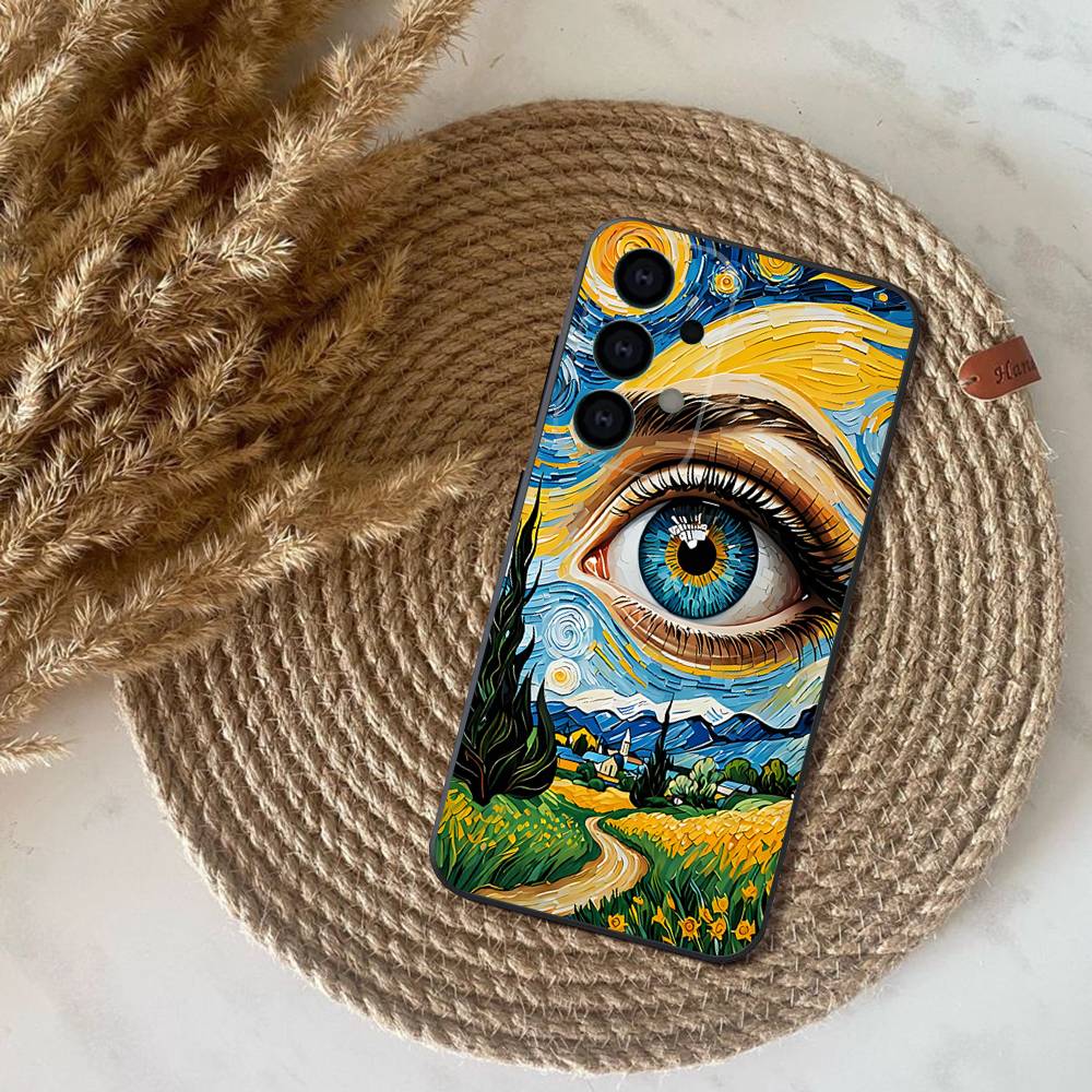 

Sunflower Art V-Van G-Gogh Phone Case For Samsung S25,S24,S21,S22,S23,S30,Ultra,S20,Plus,Fe,Lite,Note,10,9,5G Black Cover Samsung S25ULTRA