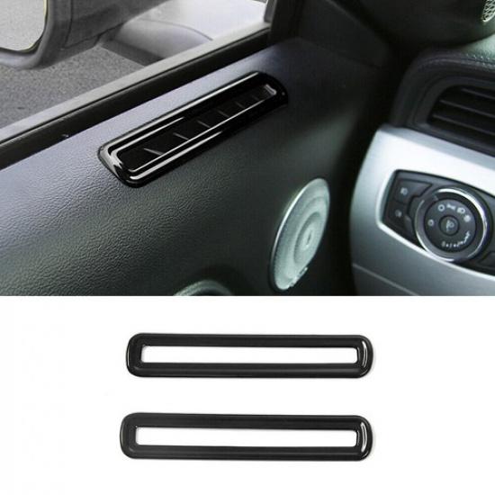 Interior Door Air Outlet Vent Frame Trim For Ford Mustang 2015- Bright Black