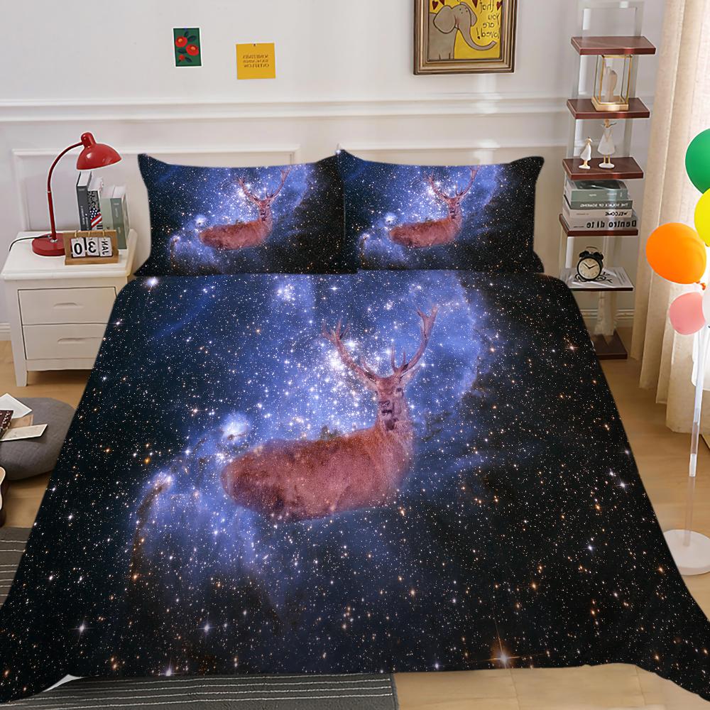Hot Sell Duvet Cover Starry Animals Home Textiles Queen Size Bedding 3D Romatic Quilt Cover Children Adults Bedding Cover Set