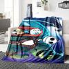 1Pc Christmas Jack Skellington Blanket Soft Throw Blanket For Home Bedroom Bed Sofa Travel Office Solid Christmas Blanket