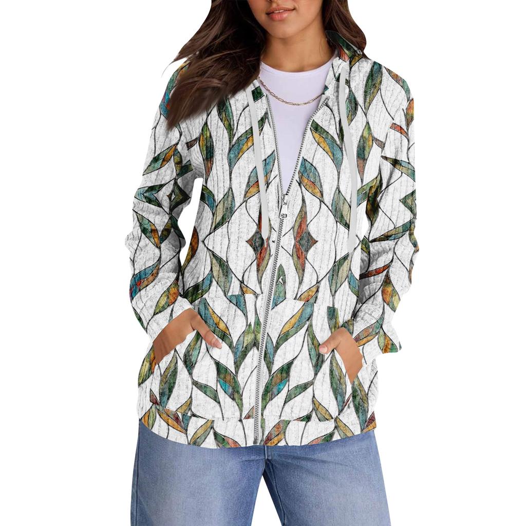 Mikiny pro ženy Trendy topy Ležérní Podzimní Móda Mikina s dlouhým rukávem S kapsami Svetr Lehký
