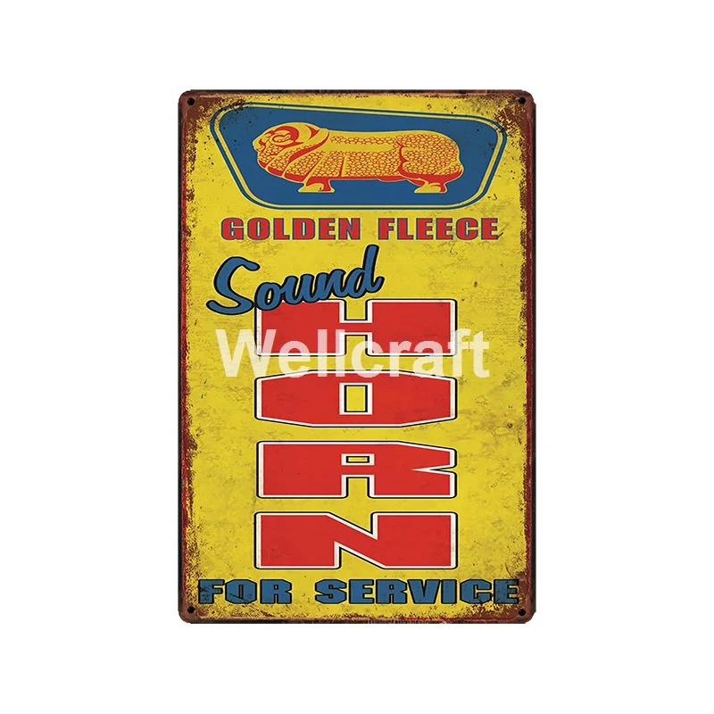 [ WellCraft ] Castrol GOLDEN FLEECE BP AMPOL Metal Signs Poster Vintage Painting Motor Oil Custom Decor LT-2025