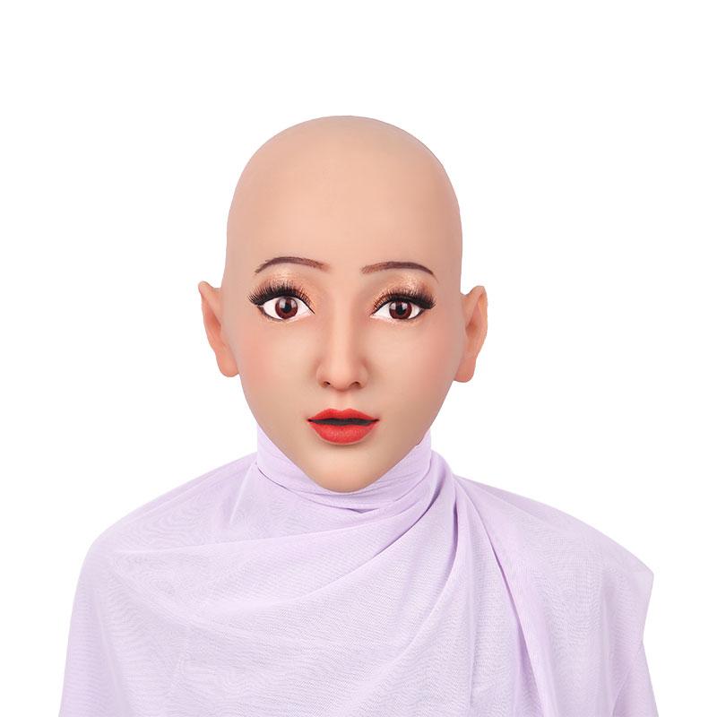 Silicone Fake Human Mask for Beautiful Girl Bodysuit Fake Girl Body and Masks Female Shapewear Women for Cosplay Costume