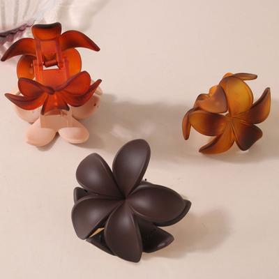 Γυναικείο Νύχι Μαλλιών 3D σε Σχήμα Λουλουδιού Κλιπ Λαβής Αντιολισθητικό Κλιπ Μαλλιών για Δόντια Πίσω Κεφαλής με Παγωμένη Υφή Μεγάλο Νύχι Τρίχας Καρχαρία Αξεσουάρ Μαλλιών