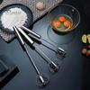 Edelstahl Halbautomatischer Schneebesen Hand Push Ei Schneebesen Mixer Milchaufschäumer Mixer Schneebesen für Schnelles Rühren Whisking Schlagen