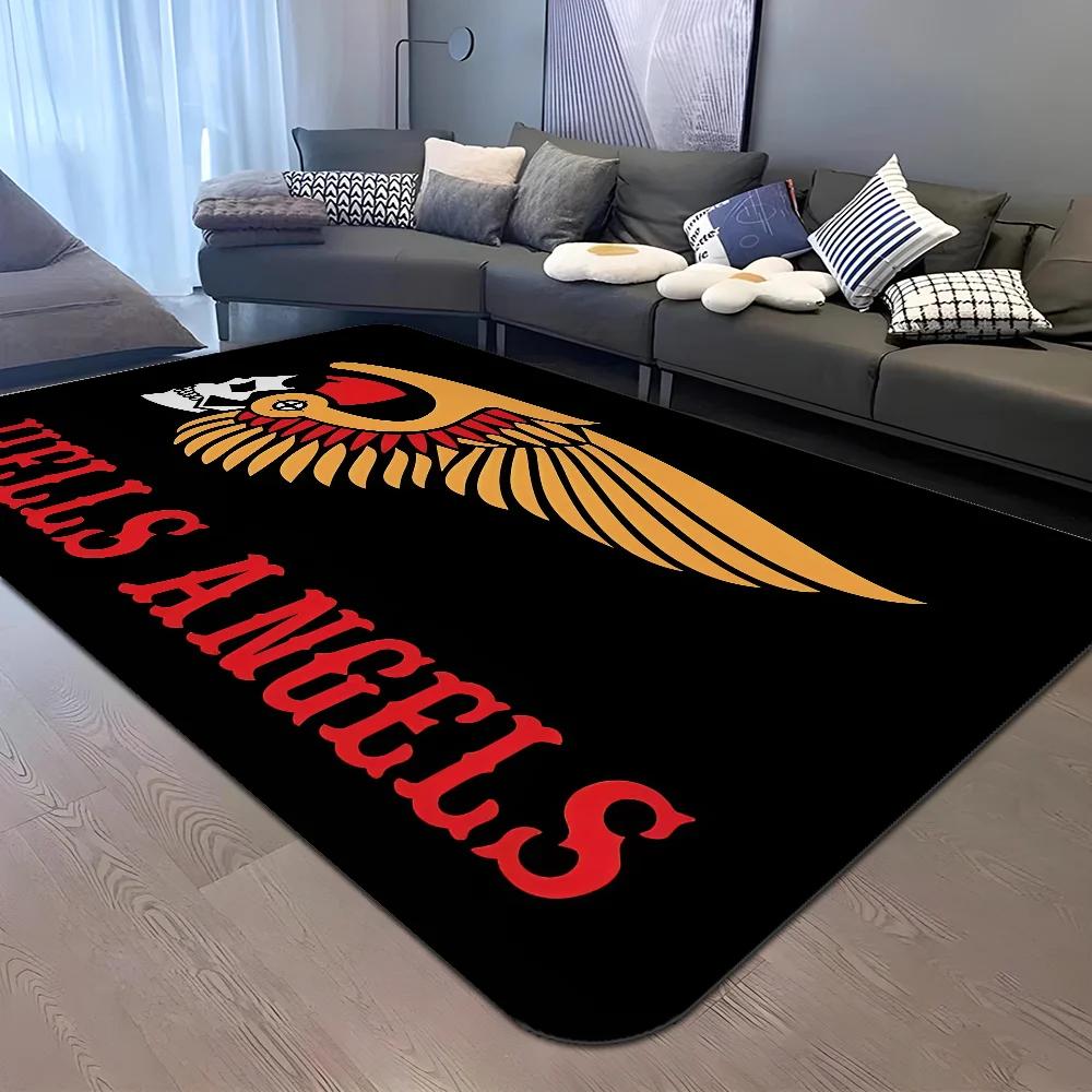 Hell Angels Vintage Motorcycle Doormat Non Slip Bathroom Toilet Mats Bedroom Rug Nordic Home Decor