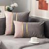 The Dutch Velvet Splicing Square Cushion Covers Gold Geometric Decorative Pillow Cover Throw Pillow Case Home Decor Sofa Bed
