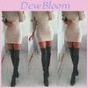 Womens Jumper Sweater Pullover Mini Dress Bodycon Bodysuit Leotard Dress Tops