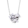 Cinnamoroll Dancing Stone Necklace Open Heart Silver 925 Cubic Zirconia.