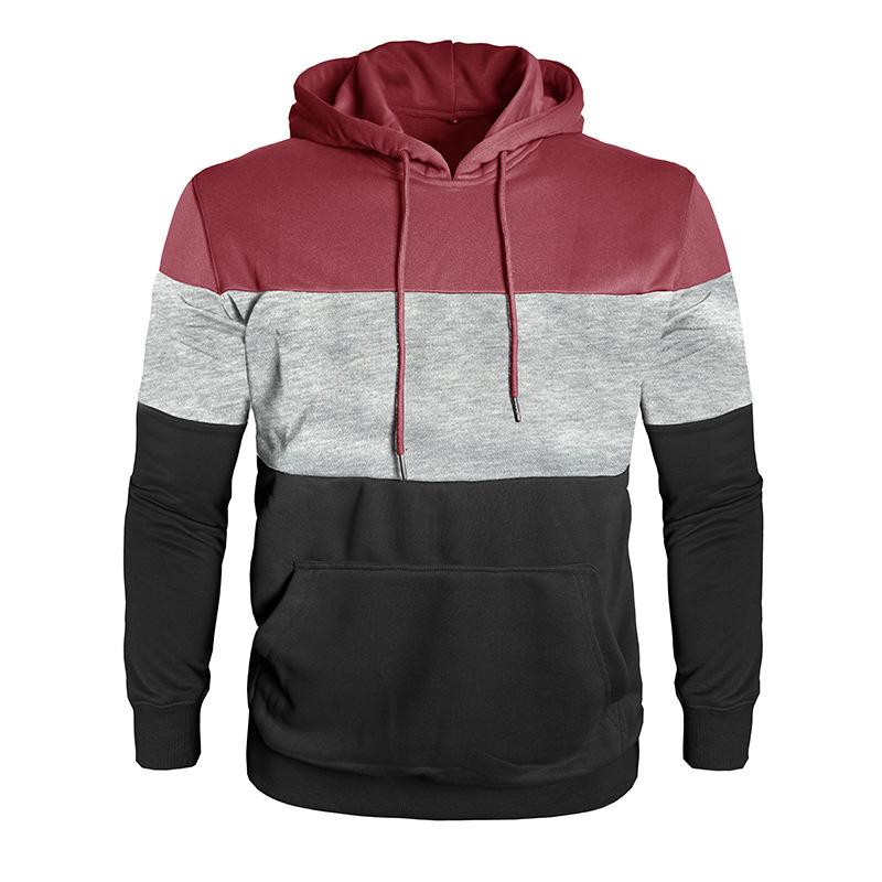 Autumn Winter Men's Sweatshirt Long Sleeve Casual Sports Contrasting Hoodie Man Hooded Sweatshirts Streetwear Jogging Tops