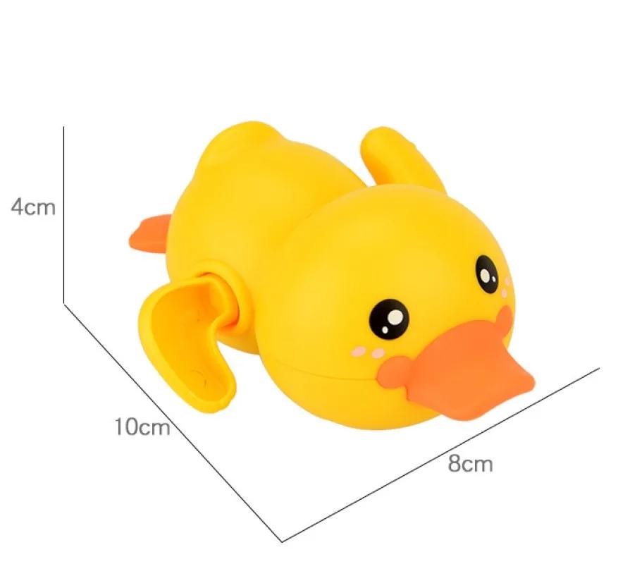 Baby Bath Bathroom Shower Clockwork Swimming Children Play Water Cute Little Duck Kid Bathroom Bathing Bathtub Floating Toys