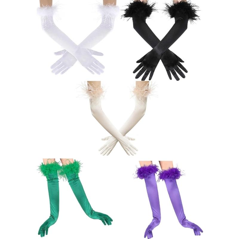Rękawiczka z długim rękawem dla dorosłych Świąteczna Rękawiczka do opery Ślubna Wieczorowa Rękawiczka do jazdy