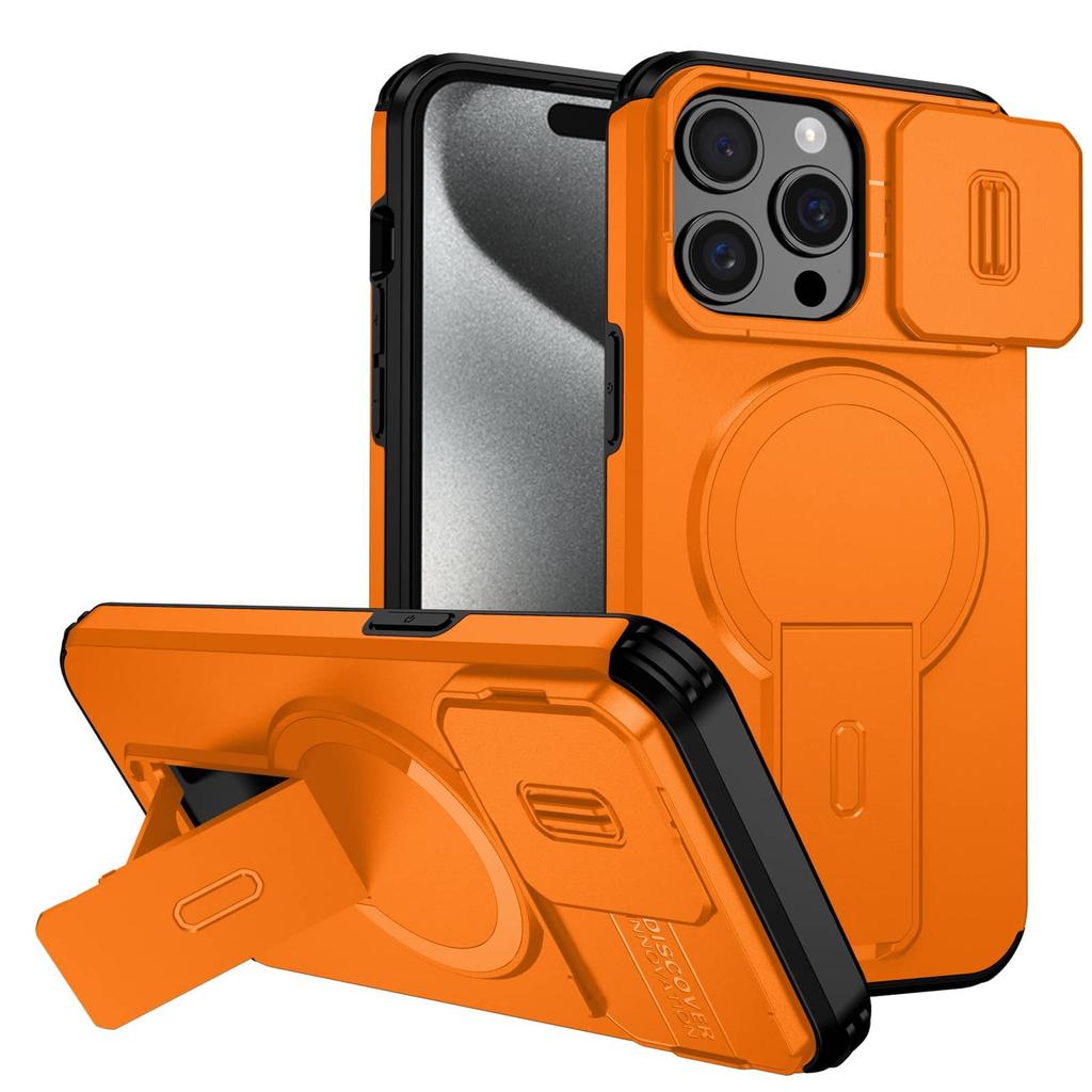 Wefor for iPhone 15/14/13/12/11 Pro Max 15 Plus Case with Camera Control Cover and Adjustable Kickstand,Compatible with Magnetic