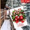 2D Flat - 2D Flat - 2D Flat Christmas Cane Candy Bow Garden Flag - 4-28 X 40 Inch Outdoor Flag, Double-Sided Home Decoration for Courtyard And Lawn