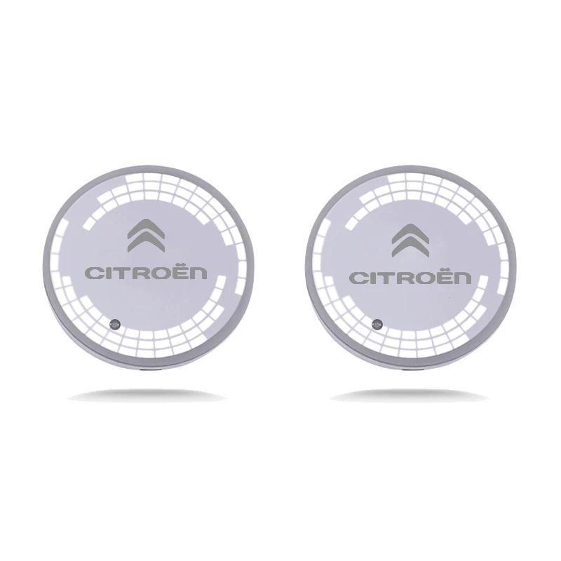 AJFJ2 Citroen LED Car Cup Holder Mat 7 Color Light Pad For Citroen C1 C2 C3 C4 C5 C-Elysee Berlingo Cactus Auto Interior Accessories