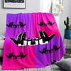 1PC JuL C'est Pas Des Lol Print Flannel Blanket, High quality All Seasons, Home Decor, Warmth and Comfort, Perfect for Christmas Gifts