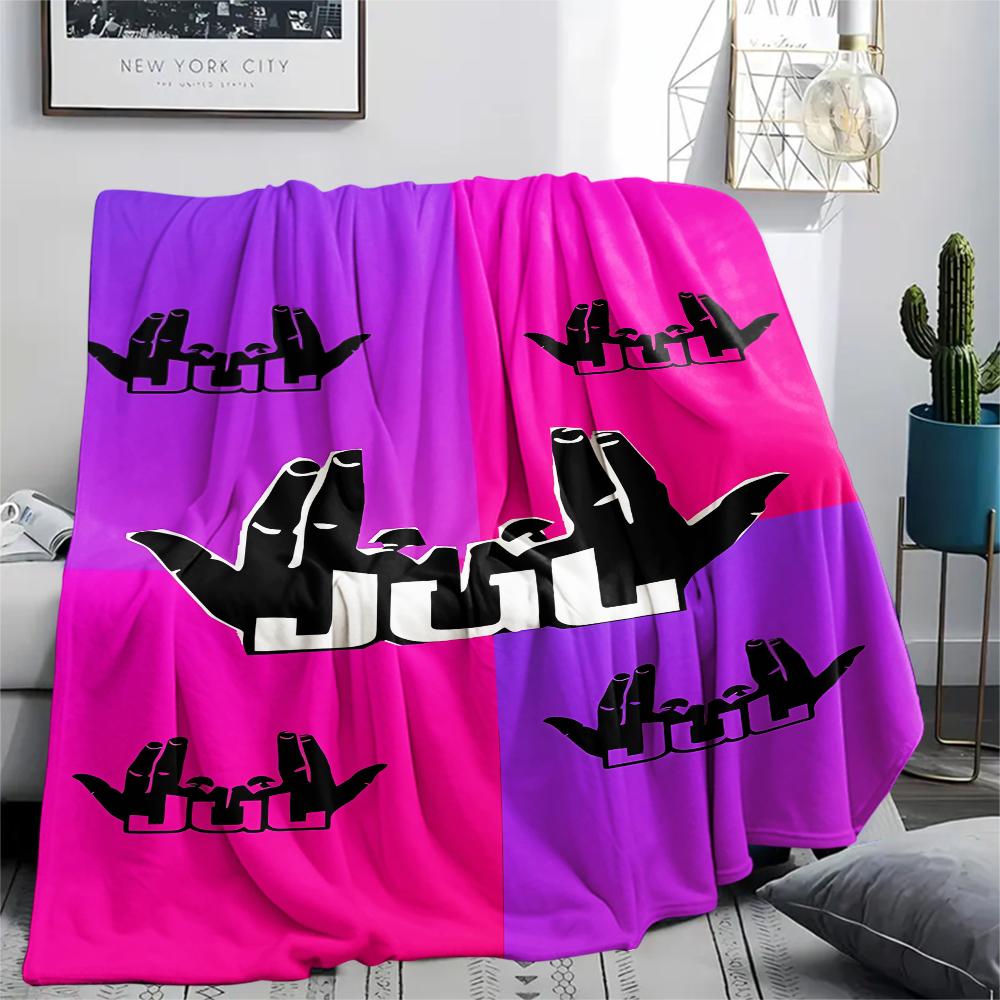 1PC JuL C'est Pas Des Lol Print Flannel Blanket, High quality All Seasons, Home Decor, Warmth and Comfort, Perfect for Christmas Gifts