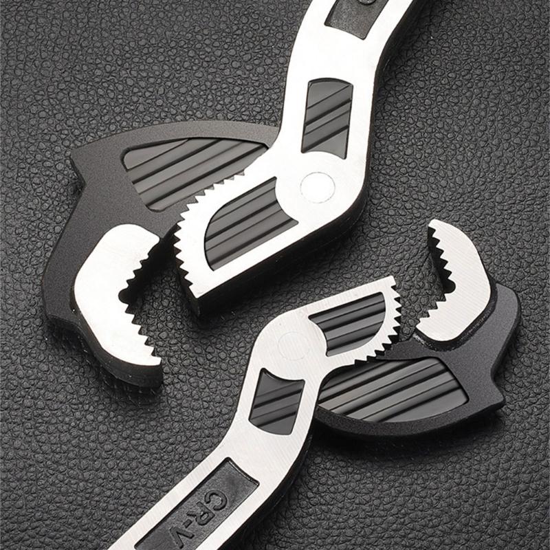Auto Securing Industrial Wrench Premium Steel Construction Slip Resistant Grip For Workshop Applications Essential Tool