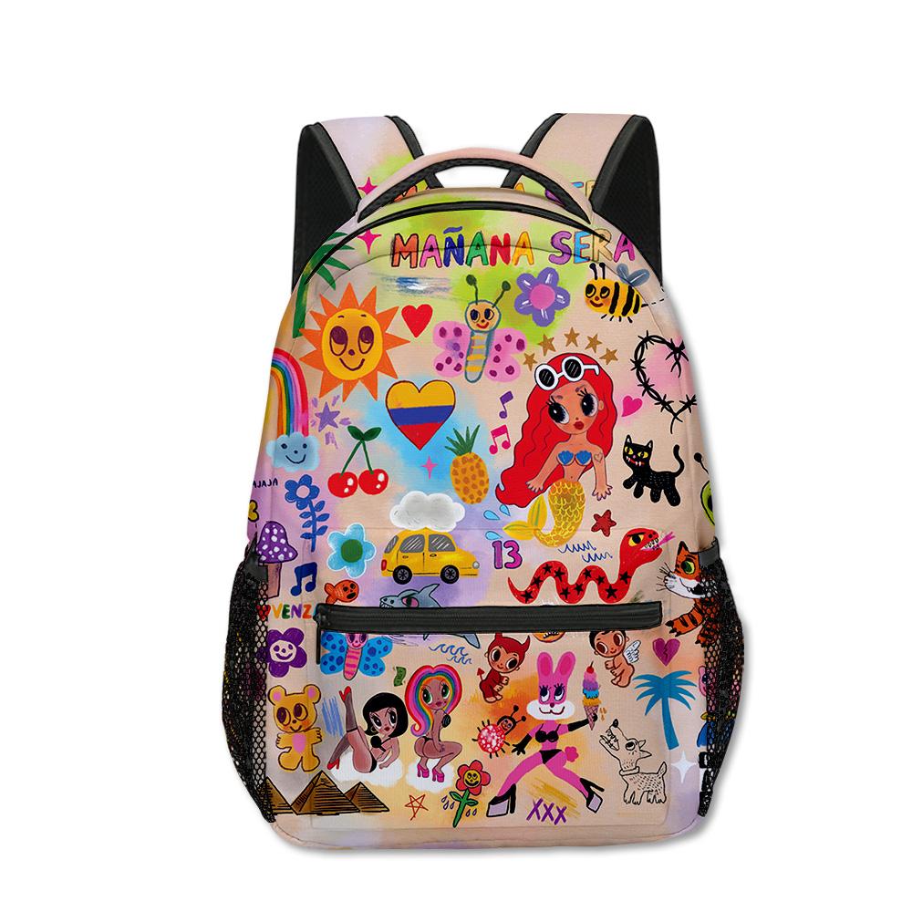 Classic Novelty Manana Sera BonitoI Student Bookbag Notebook Backpacks 3D Print Oxford Waterproof Boys/Girls Travel Backpacks