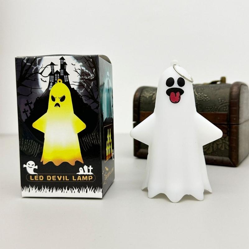 Glowing Plastic Ghostly Lamp Ornamentation Easy Hanging Light Design Safe For Kids Holiday homes Decoration Garden Display