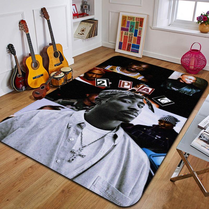 Kober s potiskem T-Tupac módní podložka na jógu dekorativní koberec do ložnice dekorativní podlahová rohožka do obývacího pokoje koupelny narozeninový dárek
