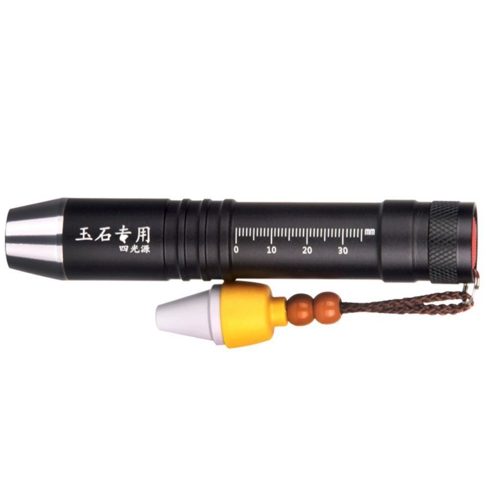 

Yellow Light Ultraviolet Flashlight White Light Jewelry Identification Outdoor чорний