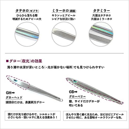 Azzurro Lungo II 190g Tateholo Silver GH Offshore Jig Hairtail Pattern Slow Jigging