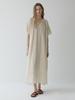 Mommet Marie Puff Maxi Dress Pink Beige