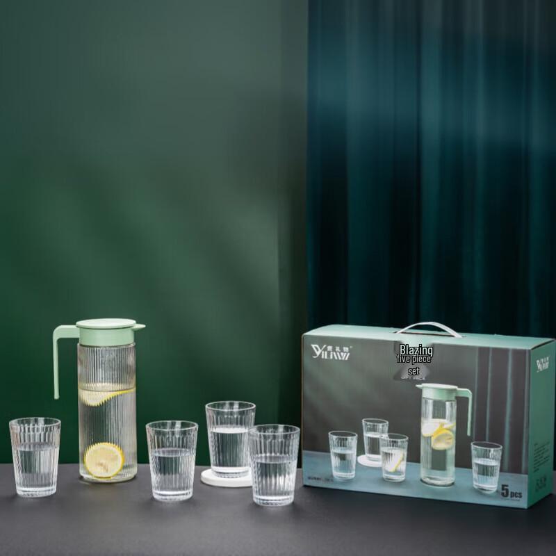 YiLiWu High Borosilicate Glass Water Pitcher Set