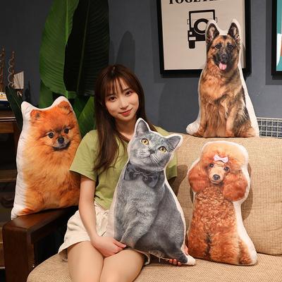 Creative Animal Kitten Doll Plush Toy Dog Doll Girl Bed Sleeping Throw Pillow Children's Doll