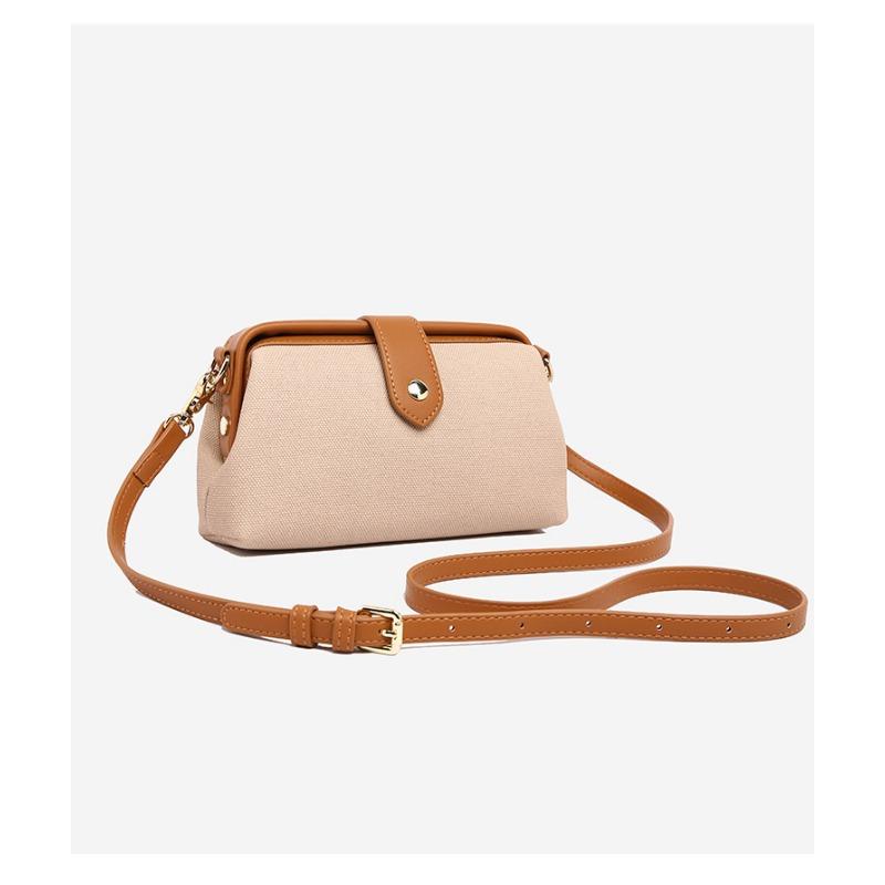 Leisure commuting bag for women, new niche texture single shoulder crossbody bag, canvas dumpling bag