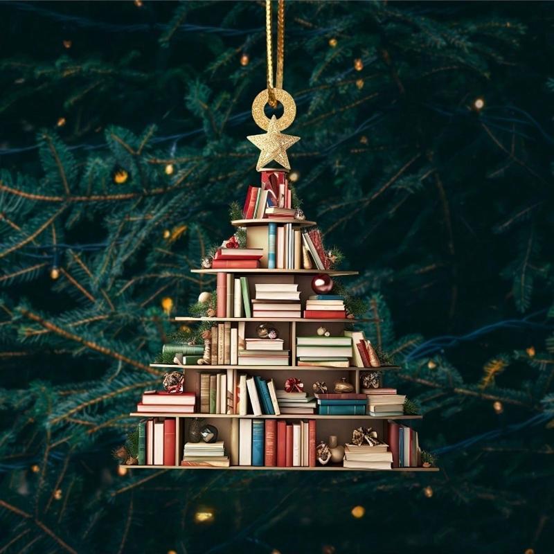 Book Club, Christmas Tree Decoration Christmas Book Ornaments, Stacked Book Ornaments, Book Lover Christmas Tree Ornaments, Gifts for Book Lovers