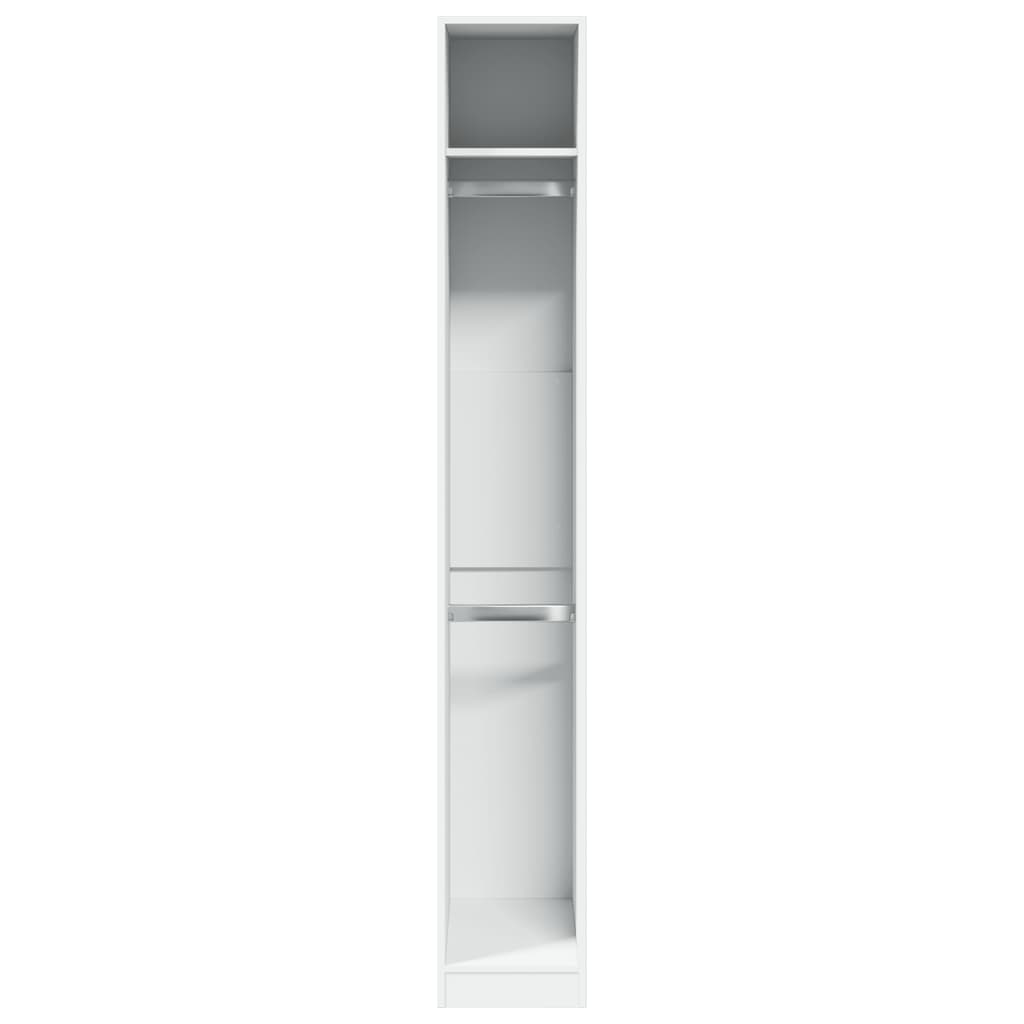 Vidaxl Wardrobe, White, 30X50X200 Cm, Wood-Based Material