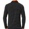 Men's high-end golf striped polo shirt t-shirt men's lapel Paul shirt long sleeve tops