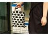 Black & Beige Polka Dot Retro Bamboo Handbag with Double Layers