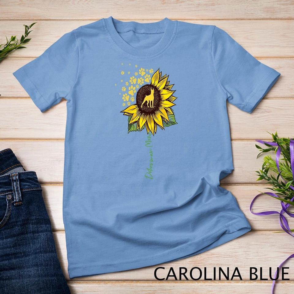 Doberman Mom Sunflower Doberman Pinscher Gifts Dog Mom Mama Unisex T-shirt 3 M