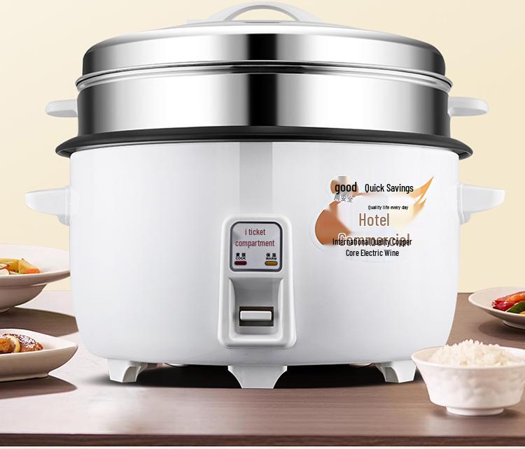 Classic Non-Stick Rice Cooker: Large Capacity (8-45L) for Commercial Use, Canteens, and Restaurants, Serves 8-60 People