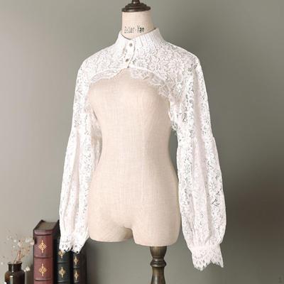 Collar Detachable Floral Layered Lace Wrist Cuff Set Sleeve Cuffs for Women Girls Costume Accessory