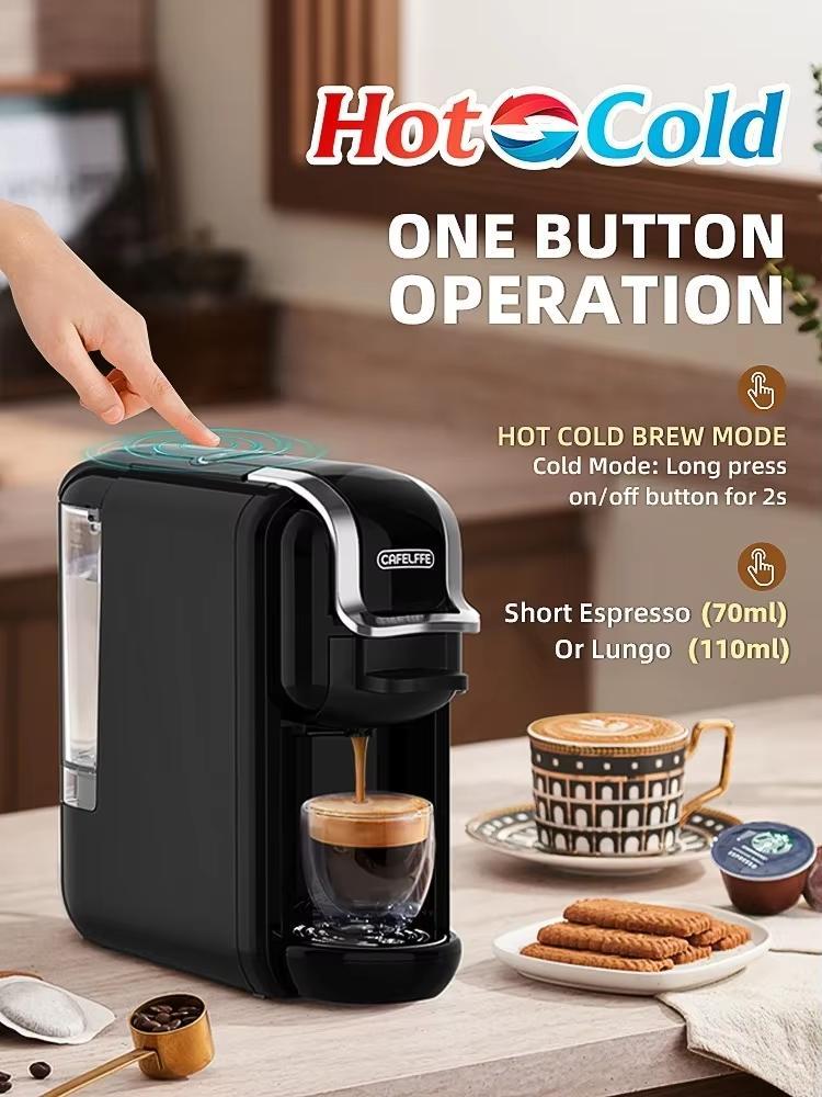Neue MK-603 Cafelffe Mehrfachkapsel-Kaffeemaschine 4 in 1 Heiß/Kalt DG Cappuccino Nespresso Kapsel ESE Pad Gemahlen Espresso Cafeteria 19 Bar