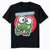 Hello Kitty Kerokerokeroppi Character Pose Friends T-Shirt Frog Cartoon Graphic Tee