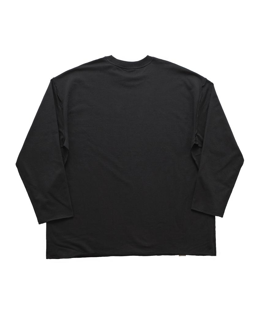 A NOTHING Vintage P. Dyeing Cut-Out Box Tee (Black)