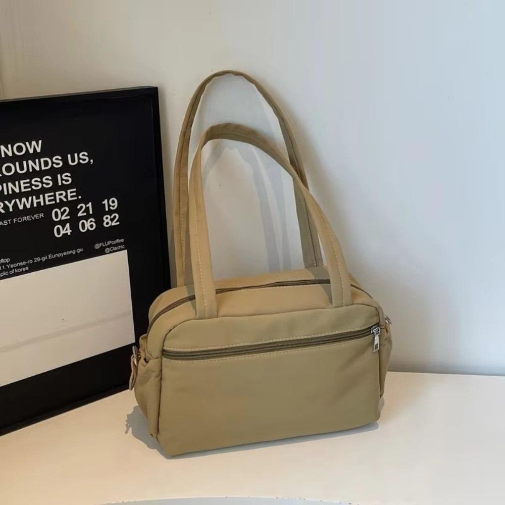 Fashion Solid Color Shoulder Bag Nylon Lightweight Tote Bags Large Capacity Crossbody Bag Women