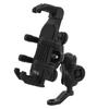 Motorcycle Phone Mount with Safety Lock Shock Absorption 360 Degree Rotation Adjustable Rearview Mir
